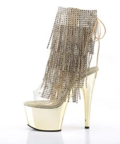 Pleaser Direct Adore 1017RSF Gold Pewter Chrome Platform Ankle Boot Platform Shoes