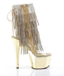 Pleaser Direct Adore 1017RSF Gold Pewter Chrome Platform Ankle Boot Platform Shoes