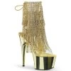 Pleaser Direct Adore 1017RSF Gold Pewter Chrome Platform Ankle Boot Platform Shoes