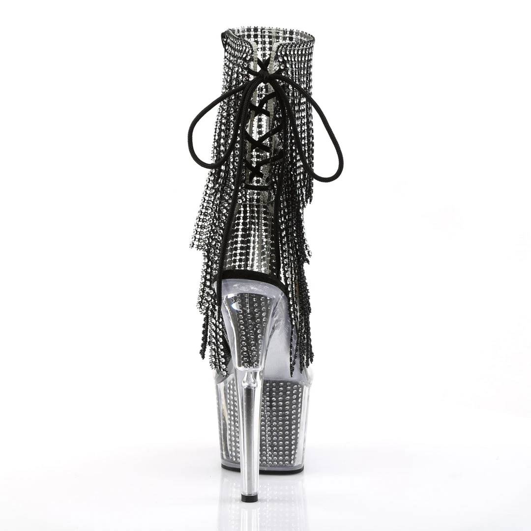 Pleaser Direct Adore 1017SRS Black And Silver Rhinestoned Platform Ankle Boot 4 Pleaser Direct Adore 1017SRS Black And Silver Rhinestoned Platform Ankle Boot