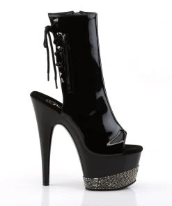 Pleaser Direct Platform Shoes Adore 1018 Black Patent And Rhinestone Encrusted Ankle Boots 9 Pleaser Direct Platform Shoes Adore 1018 Black Patent And Rhinestone Encrusted Ankle Boots