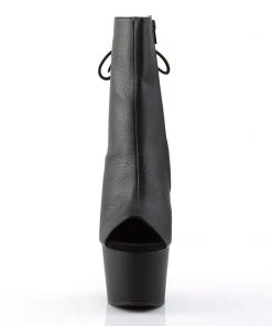 Pleaser Direct Larger Size Shoes Adore 1018 Black Faux Leather And Matte Ankle Boots