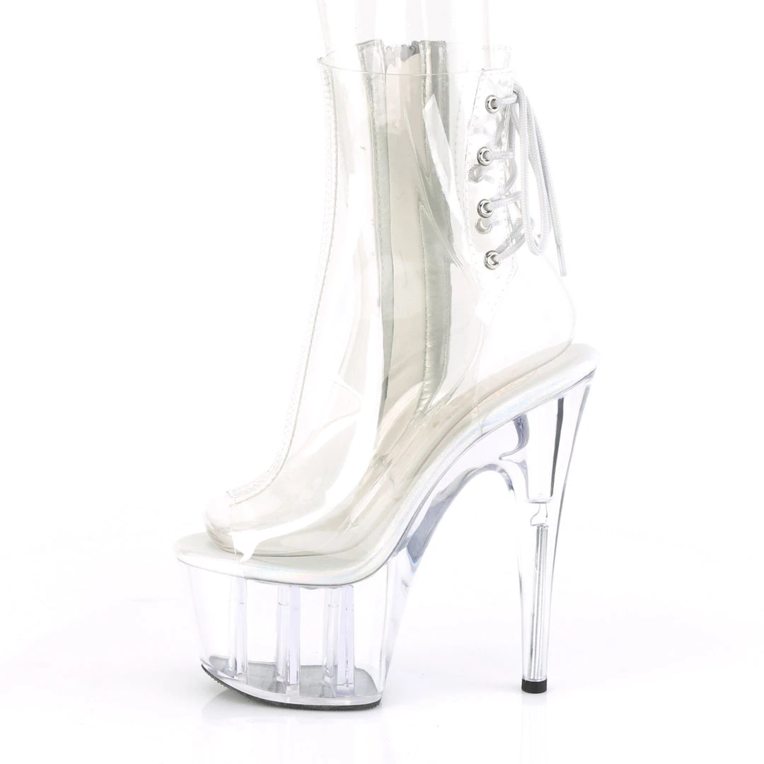 Pleaser Direct Larger Size Shoes Adore 1018C Clear Ankle Boots 3 Pleaser Direct Larger Size Shoes Adore 1018C Clear Ankle Boots