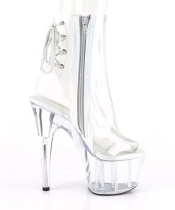 Pleaser Direct Larger Size Shoes Adore 1018C Clear Ankle Boots 9 Pleaser Direct Larger Size Shoes Adore 1018C Clear Ankle Boots