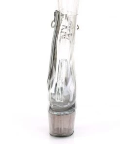 Pleaser Direct Adore 1018C Clear Holographic Ankle Boots Platform Shoes