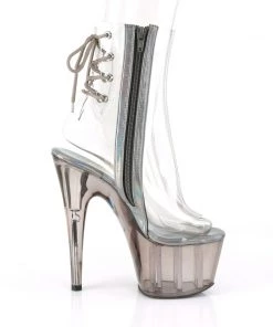 Pleaser Direct Adore 1018C Clear Holographic Ankle Boots Platform Shoes