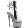 Pleaser Direct Adore 1018C Clear Holographic Ankle Boots Platform Shoes