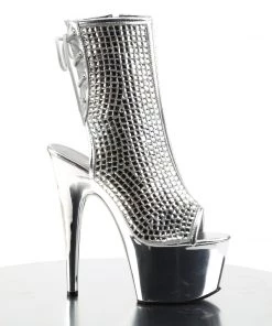 Pleaser Direct Adore 1018 Multicolour Rhinestone And Chrome Mirrored Ankle Boots 9 Pleaser Direct Adore 1018 Multicolour Rhinestone And Chrome Mirrored Ankle Boots