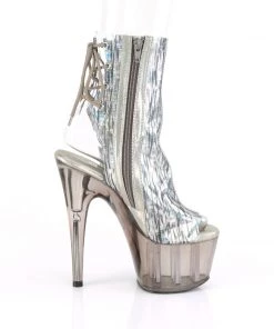 Pleaser Direct Platform Shoes Adore 1018HCT Holographic Platform Ankle Boots