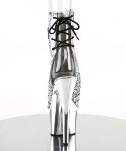 Pleaser Direct Adore 1018HG Holographic Silver Platform Boots