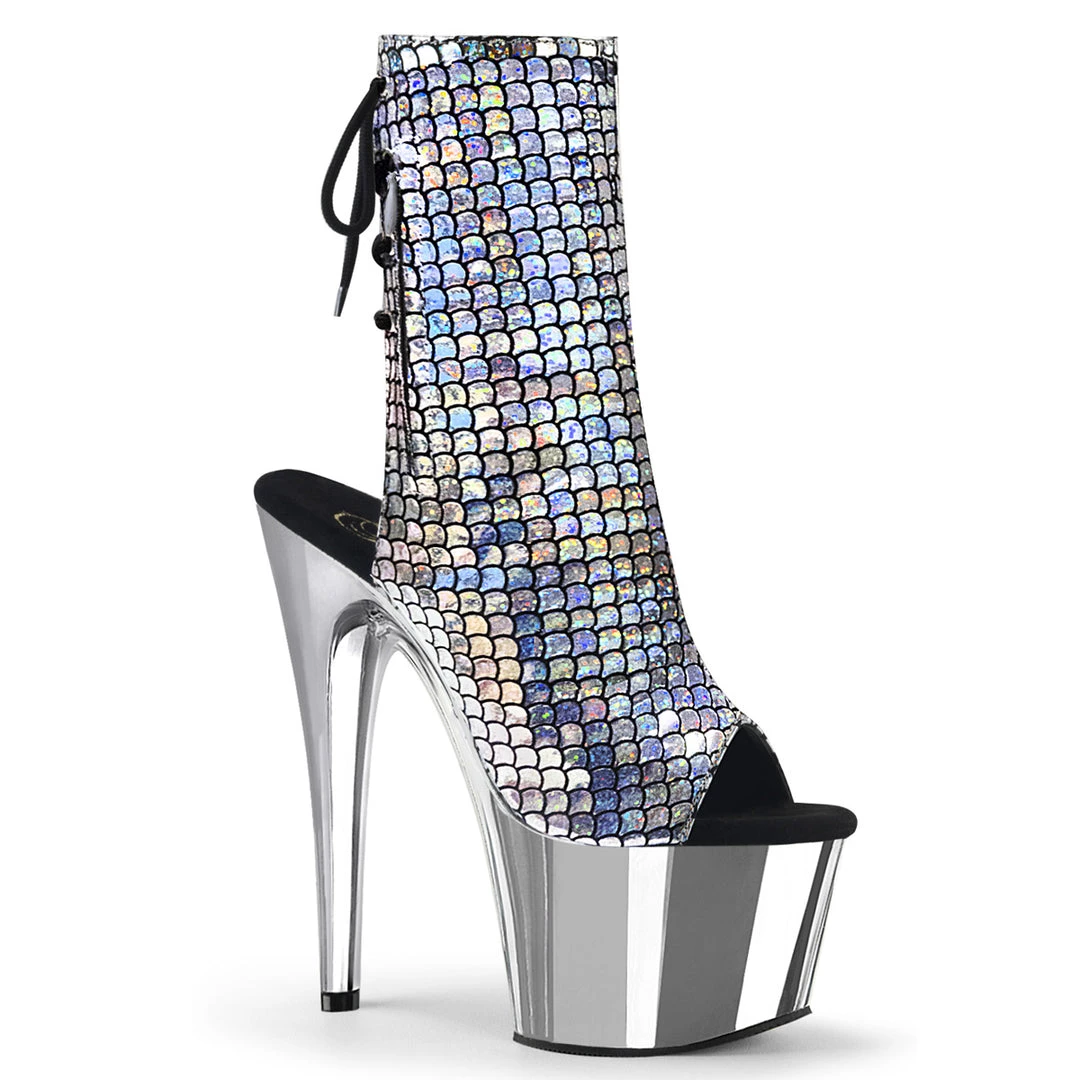 Pleaser Direct Adore 1018MSC Holographic & Chrome Silver Platforms 1 Pleaser Direct Adore 1018MSC Holographic & Chrome Silver Platforms