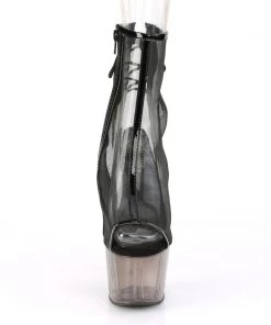 Pleaser Direct Platform Shoes Adore 1018MSHT Black Tinted Platform Ankle Boots