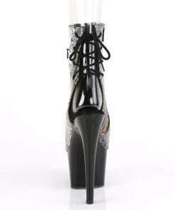 Pleaser Direct Adore 1018SP Multicolour Snakeskin & Black Patent Boots Platform Shoes