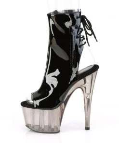 Pleaser Direct Adore 1018T Black Patent Platform Ankle Boots Platform Shoes