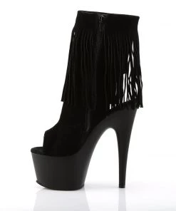 Pleaser Direct Adore 1019 Black Suede Fringed Platform Boots 7 Pleaser Direct Adore 1019 Black Suede Fringed Platform Boots