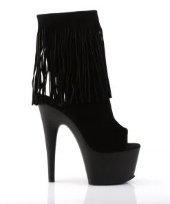 Pleaser Direct Adore 1019 Black Suede Fringed Platform Boots 9 Pleaser Direct Adore 1019 Black Suede Fringed Platform Boots