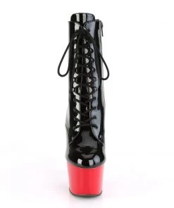 Pleaser Direct Adore 1020 Black Patent & Red Platform Boots