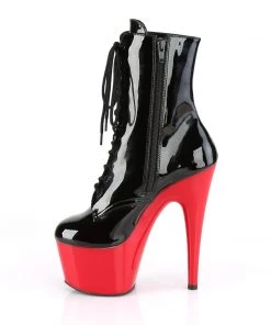 Pleaser Direct Adore 1020 Black Patent & Red Platform Boots