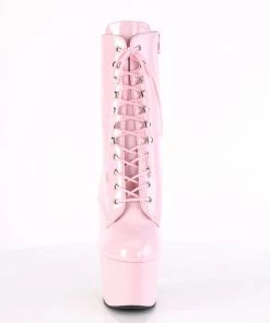 Pleaser Direct Adore 1020 Baby Pink Patent Vegan Boots