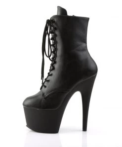 Pleaser Direct Larger Size Shoes Adore 1020 Black Matte Vegan Ankle Boots