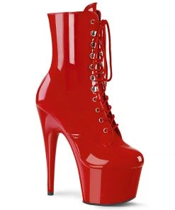 Pleaser Direct Larger Size Shoes Adore 1020 Red Patent Platform Boots