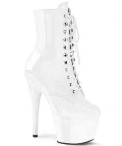 Pleaser Direct Adore 1020 White Patent Vegan Boots