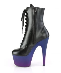 Pleaser Direct Larger Size Shoes Adore 1020BP Black And Purple Ombre Platform Ankle Boots