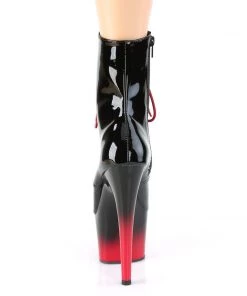 Pleaser Direct Larger Size Shoes Adore 1020BR-H Black And Red Ombre Platform Ankle Boots