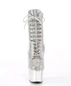 Pleaser Adore 1020 Embellished Rhinestoned Vegan Ankle Boots Larger Size Shoes