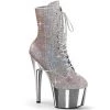 Pleaser Adore 1020 Embellished Rhinestoned Vegan Ankle Boots Larger Size Shoes
