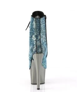 Pleaser Adore 1020 Turquoise Rhinestoned Vegan Ankle Boots 8 Pleaser Adore 1020 Turquoise Rhinestoned Vegan Ankle Boots