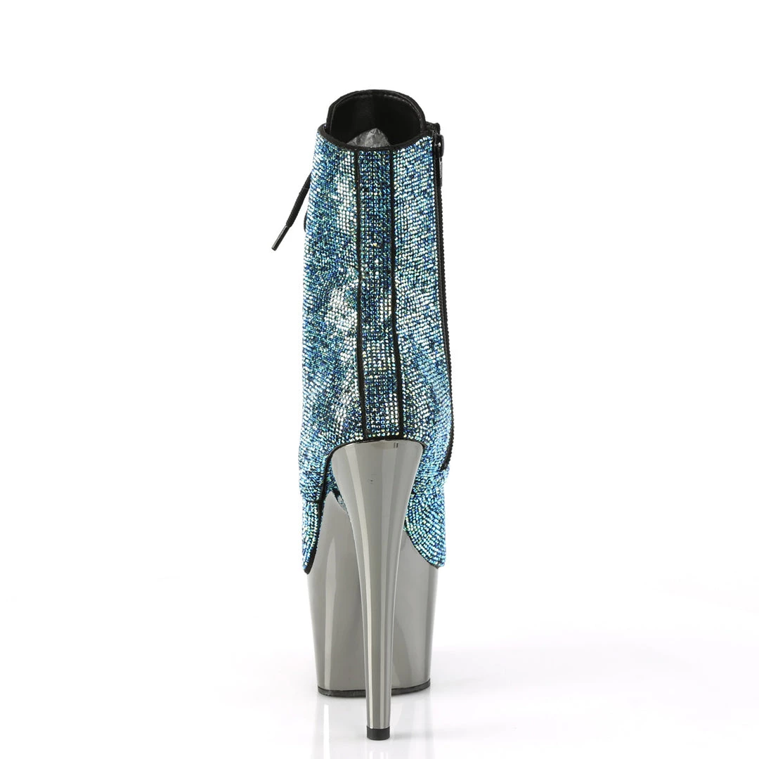 Pleaser Adore 1020 Turquoise Rhinestoned Vegan Ankle Boots 4 Pleaser Adore 1020 Turquoise Rhinestoned Vegan Ankle Boots