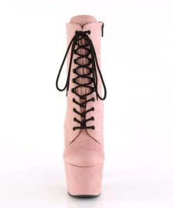 Pleaser Direct Larger Size Shoes Adore 1020FS Baby Pink Faux Suede Vegan Boots