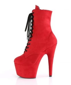 Pleaser Direct Larger Size Shoes Adore 1020FS Red Faux Suede Vegan Boots 7 Pleaser Direct Larger Size Shoes Adore 1020FS Red Faux Suede Vegan Boots