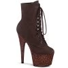 Pleaser Direct Adore 1020FSMG Brown Glitter Platform Boots Larger Size Shoes