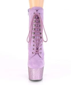 Pleaser Direct Adore 1020FSMG Lilac Glitter Platform Boots Larger Size Shoes
