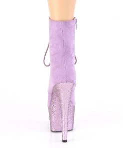 Pleaser Direct Adore 1020FSMG Lilac Glitter Platform Boots Larger Size Shoes