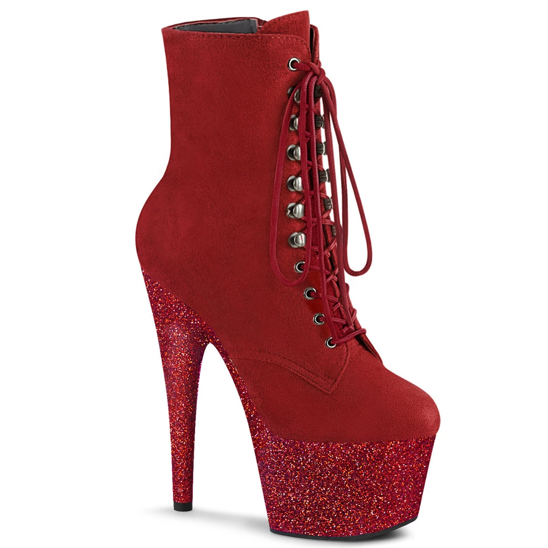 Pleaser Direct Adore 1020FSMG Red Glitter Platform Boots 1 Pleaser Direct Adore 1020FSMG Red Glitter Platform Boots