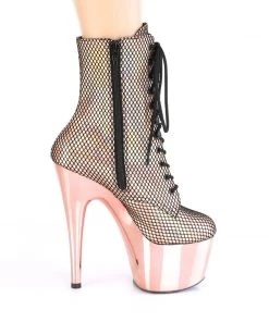 Pleaser Direct Larger Size Shoes Adore 1020HFN Rose Gold Chrome Hologram Ankle Boots 9 Pleaser Direct Larger Size Shoes Adore 1020HFN Rose Gold Chrome Hologram Ankle Boots