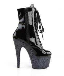 Pleaser Direct Adore 1020LG Black Patent Glitter Boots 9 Pleaser Direct Adore 1020LG Black Patent Glitter Boots