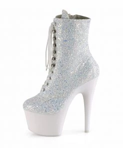 Pleaser Direct Larger Size Shoes Adore 1020LG Neon White & Multicolour Glitter Boots 7 Pleaser Direct Larger Size Shoes Adore 1020LG Neon White & Multicolour Glitter Boots