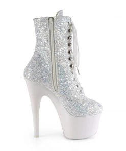 Pleaser Direct Larger Size Shoes Adore 1020LG Neon White & Multicolour Glitter Boots 9 Pleaser Direct Larger Size Shoes Adore 1020LG Neon White & Multicolour Glitter Boots