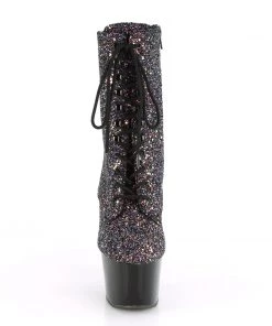 Pleaser Direct Adore 1020LG Purple & Multicolour Glitter Boots