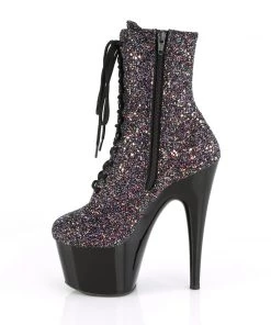 Pleaser Direct Adore 1020LG Purple & Multicolour Glitter Boots