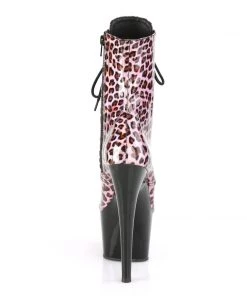 Pleaser Direct Larger Size Shoes Adore 1020LP Pink Leopard Print Patent Boots