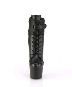 Pleaser ADORE 1020POUCH Black Vegan Ankle/Mid-Calf Boots