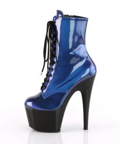 Pleaser Direct Adore 1020SHG Purple & Blue Hologram Boots Larger Size Shoes