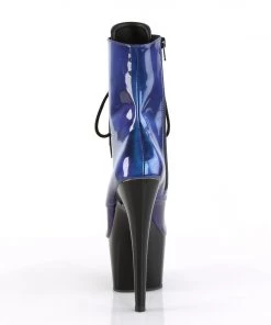 Pleaser Direct Adore 1020SHG Purple & Blue Hologram Boots Larger Size Shoes