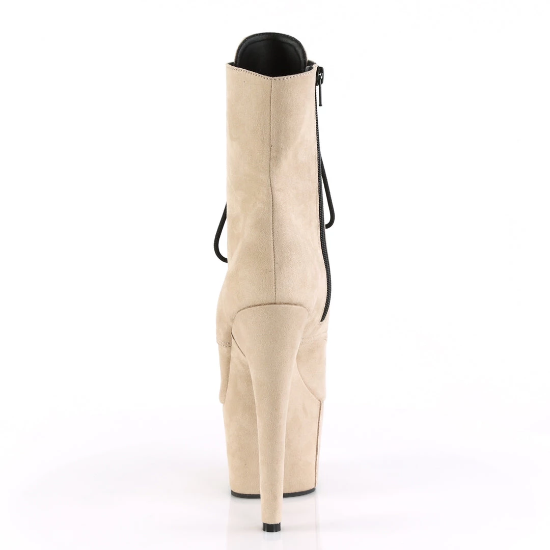 Pleaser Direct Adore 1021FS Beige Faux Suede Peep Toe Boots 4 Pleaser Direct Adore 1021FS Beige Faux Suede Peep Toe Boots