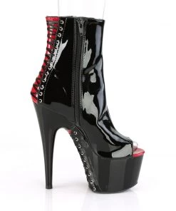 Pleaser Direct Adore 1025 Black And Red Peep Toe Ankle Boots Platform Shoes 9 Pleaser Direct Adore 1025 Black And Red Peep Toe Ankle Boots Platform Shoes